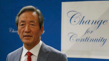Chung Mong-Joon und sein Wahlmotto.