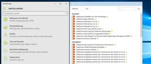 Über die Datenschutz-Einstellungen in der Systemsteuerung lässt sich die Neugier von Windows 10 eindämmen, doch nicht komplett abschalten.