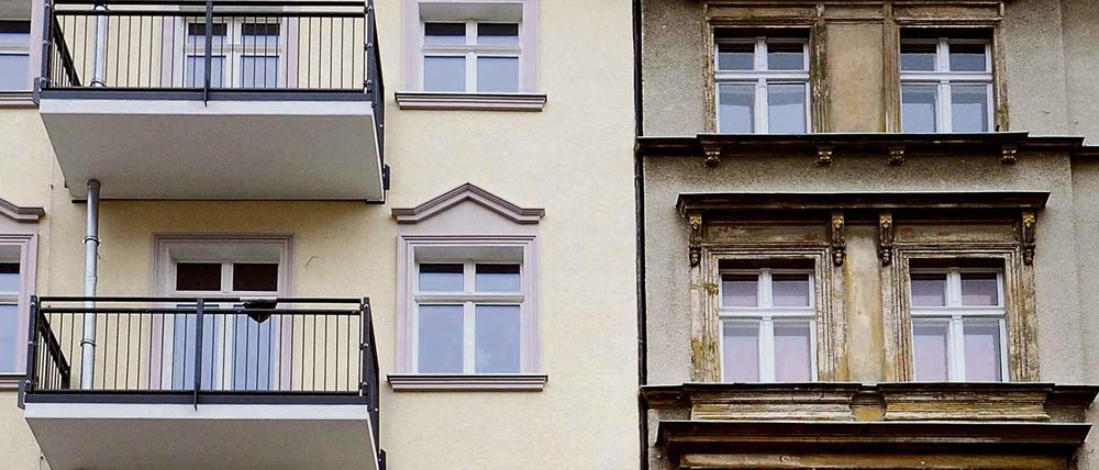 Ein Wohnhaus (Mietshaus) in der Solmsstrasse im Kreuzberger Bergmannkiez.