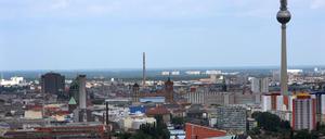 Stadt der Mieter. Die Skyline von Berlin. 