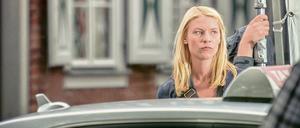 Hauptdarstellerin Claire Danes während des Drehs in Potsdam für die 5. Staffel Homeland.