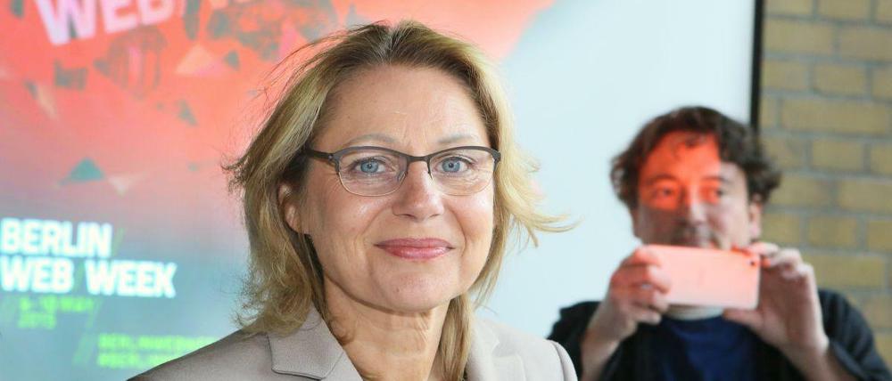 Berlins Wirtschaftssenatorin Cornelia Yzer (CDU) hier bei der Eröffnung der 8. Berlin Web Week. 