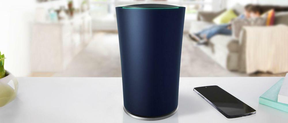 Wohnzimmer-kompatibel. Der W-Lan-Router OnHub gehört nach Ansicht von Google nicht in den Flur, sondern direkt in Herz von Haus oder Wohnung.