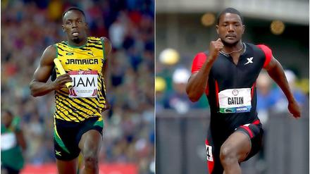 Schmutzig gegen sauber? Usain Bolt (l.) und Justin Gatlin werden klare Rollen zugewiesen.