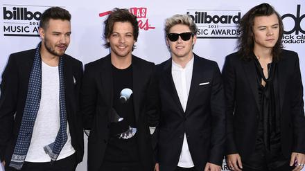 Liam Payne, Louis Tomlinson, Niall Horan, and Harry Styles (v. r. n. l.) von dem britischen Popphänomen One Direction. 