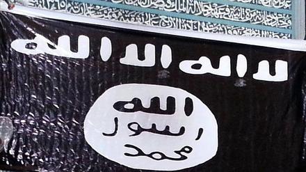 Flagge des IS in Mossul
