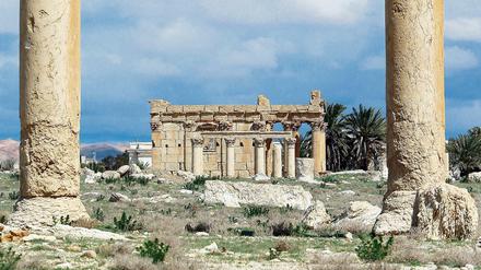 Archiv-Bild vom Baal-Shamin-Tempel in Palmyra.