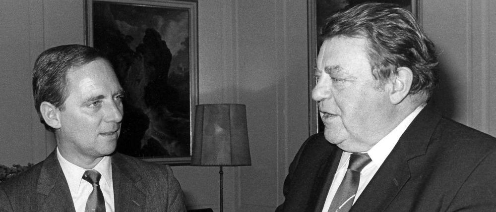 Wolfgang Schäuble und Franz Josef Strauß 1984.