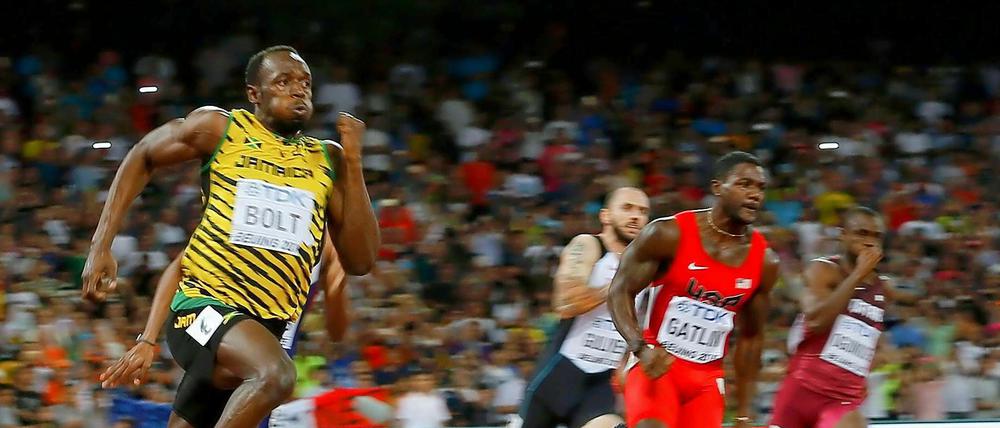Usain Bolt (links) holte am Donnerstag sein zweites Gold in Peking.