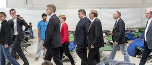 Wirtschaftsminister Sigmar Gabriel in Heidenau.