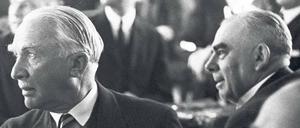 Der Norweger Michael Hansson (links), Chef eines Unterkomitees auf der Flüchtlingskonferenz von Evian.