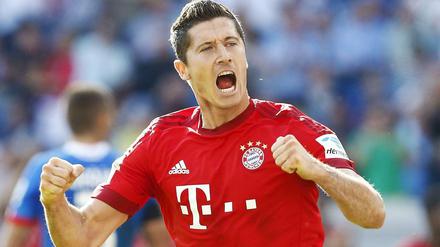 Pep Guardiola hatte Robert Lewandowski in Hoffenheim zunächst auf der Bank gelassen.