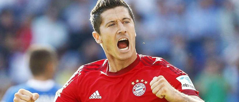 Pep Guardiola hatte Robert Lewandowski in Hoffenheim zunächst auf der Bank gelassen.