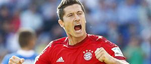 Pep Guardiola hatte Robert Lewandowski in Hoffenheim zunächst auf der Bank gelassen.