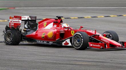 Der Auslöser. Sebastian Vettels geplatzter Reifen in Spa.