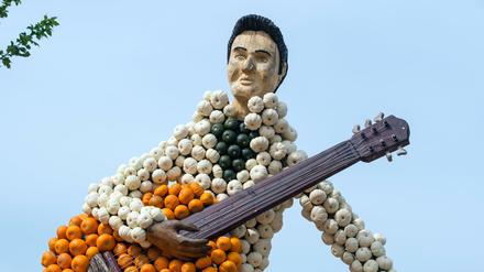 Elvis klebt! Kürbisse wurden in Klaistow zusammengepappt und ausgestellt.