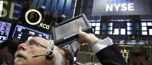 Noch mal Glück gehabt. Trader am Montag an der New Yorker Börse.