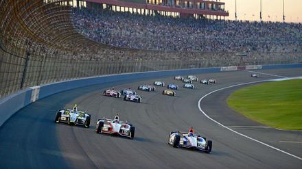 Start eines Indycar-Rennens.w