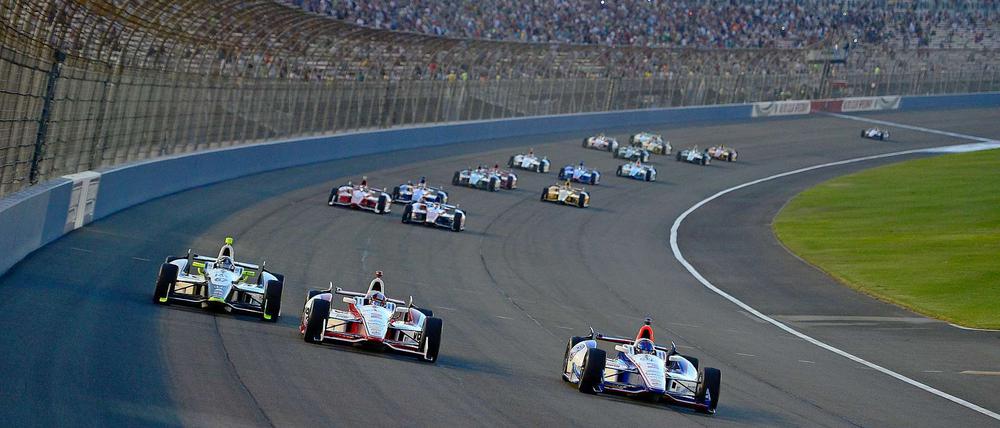 Start eines Indycar-Rennens.w