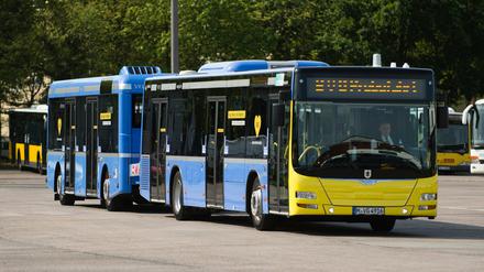BVG im XXL-Format. Der neue "Buszug" wird präsentiert.