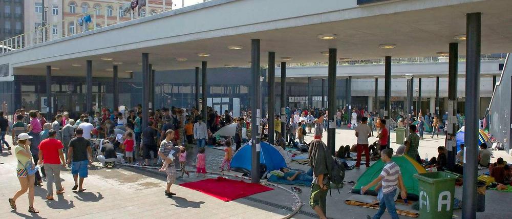 Der Bahnhof in Budapest ist zum Flüchtlingslager geworden.