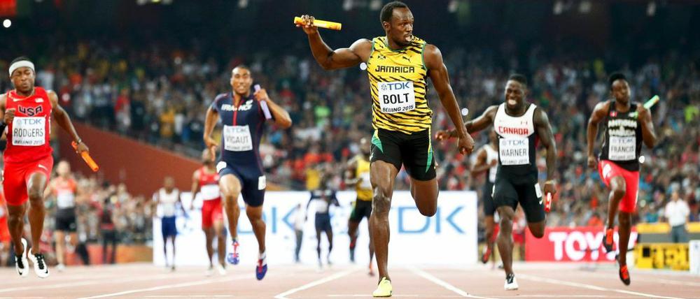 Vorneweg: Star und Schlussläufer Usain Bolt machte für die jamaikanische Staffel alles klar.