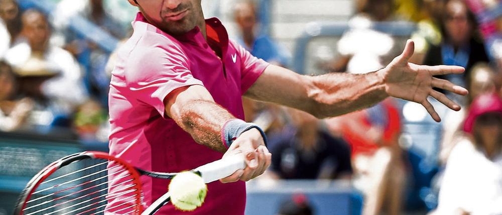 Federer zaubert mit 34 Jahren noch neue Tricks aus dem Ärmel.