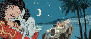 Die Katze des Rabbiners: Die Reihe hat Sfar wohl am bekanntesten gemacht, hier die tierische Hauptfigur mit Zlabya, der Tochter des Rabbiners.