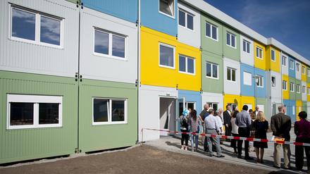 Wohnraum für Flüchtlinge ist rar. Berlin stellt unter anderem Container zur Verfügung.