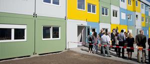 Wohnraum für Flüchtlinge ist rar. Berlin stellt unter anderem Container zur Verfügung.