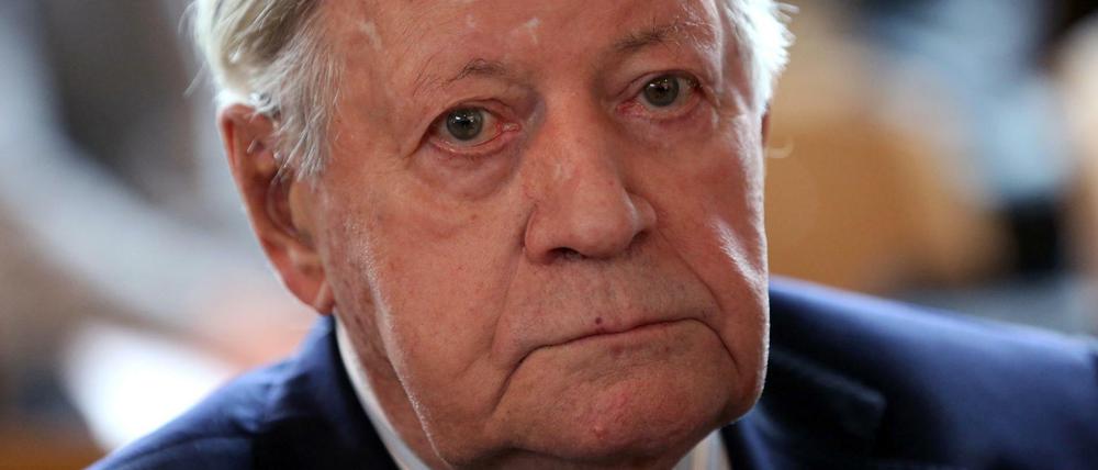 Altbundeskanzler Helmut Schmidt