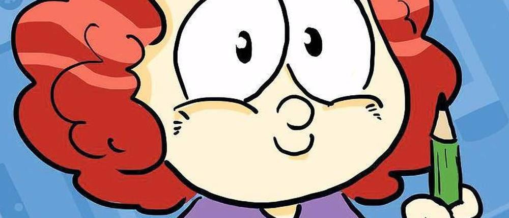 Comic-Selfie. Ein Fototermin wäre für Daniela Schreiter eine Qual. Stattdessen hat sie sich selbst gemalt. Mit Antennen, wie ein Alien. So fühlte sie sich früher. 