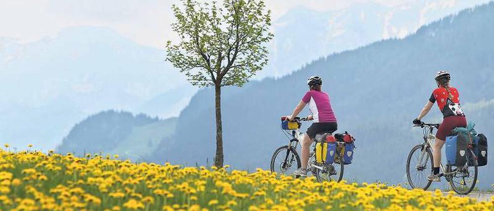 Die Alpen immer im Blick. Von „Schwäbischen Meer“ bis zum Königssee in Oberbayern führt ein Radweg, der es in sich hat. In jeder Beziehung.
