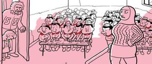 Schule des Lebens. Riad Sattoufs gezeichnetes Alter Ego (links) in einem Panel aus dem zweiten Band seiner Autobiografie.