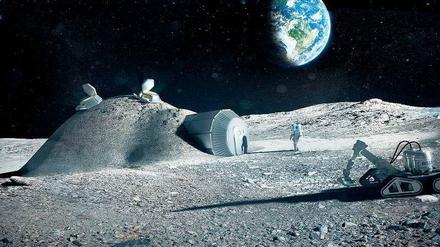 Ein Dorf auf dem Mond.
