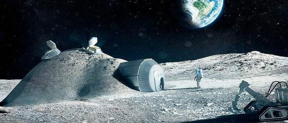 Ein Dorf auf dem Mond.