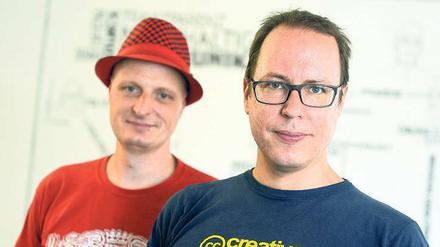 Akteneinsicht: André Meister (li.) und Markus Beckedahl von Netzpolitik.org.