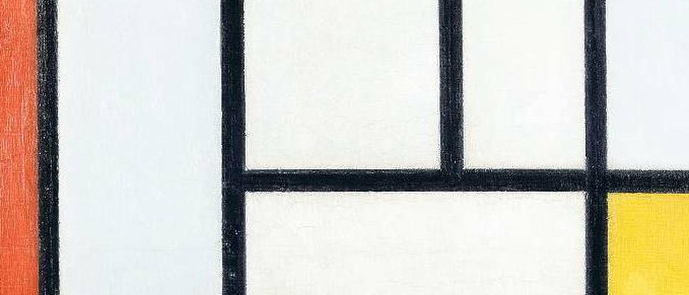"Komposition mit Rot, Schwarz, Gelb, Blau und Grau" (1921).