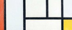 "Komposition mit Rot, Schwarz, Gelb, Blau und Grau" (1921).