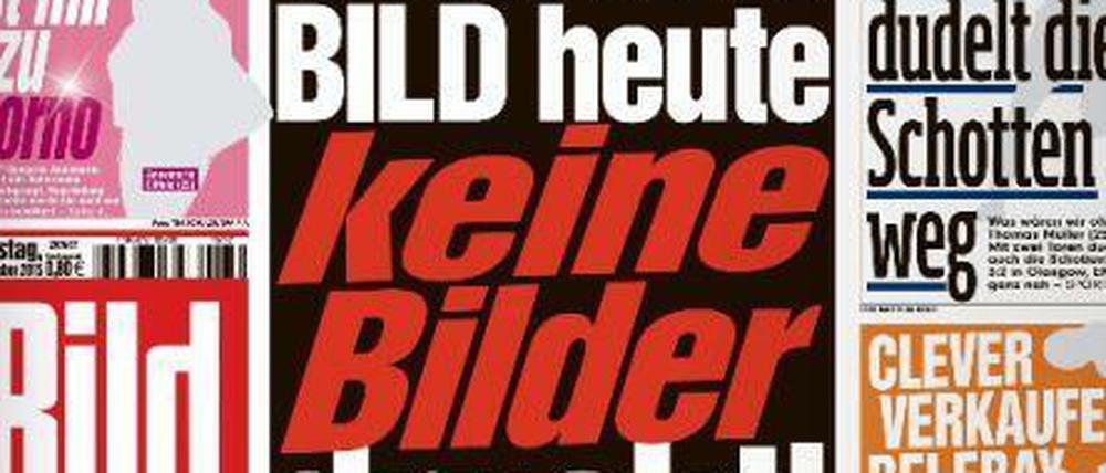 "Bild" ohne Bilder, Ausgabe vom 8. September