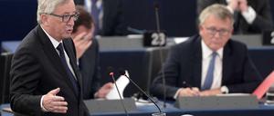 EU-Kommissionspräsident Jean-Claude Juncker am Mittwoch vor dem Europaparlament.