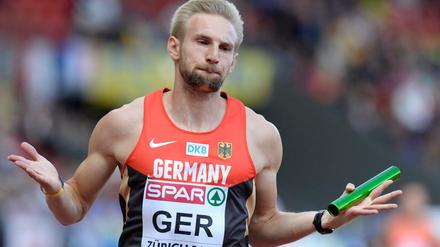Sprinter Lucas Jakubczyk hat nur durch Zufall von einem Trainingskollegen erfahren, dass die Rudolf-Harbig-Halle geschlossen wurde.