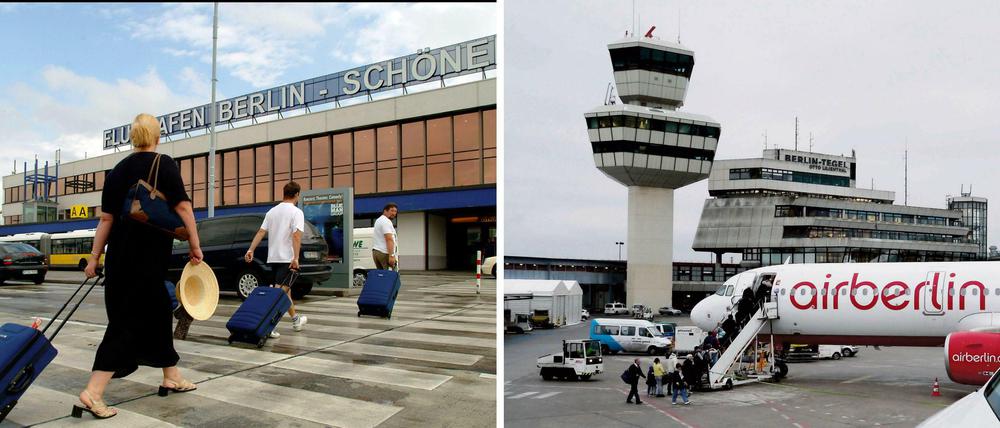 Immer voller, immer sicher. Die Flughäfen Berlin-Schönefeld und Berlin-Tegel.