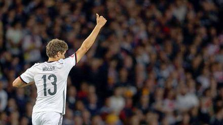 Tor ist Tor. Thomas Müller freut sich über jeden Treffer.
