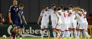 Georgien jubelt, Schottland ist nach der 0:1-Niederlage nur noch Vierter.
