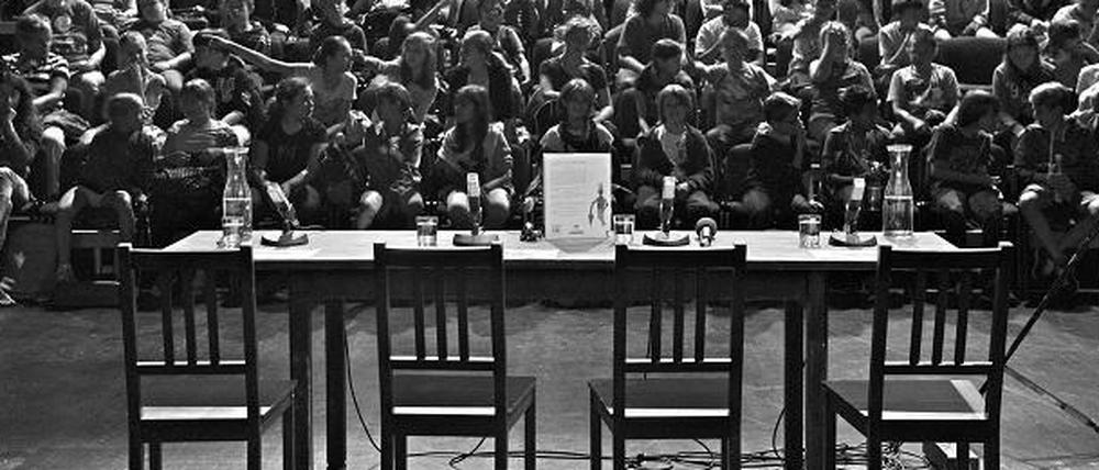 Bühne beim Internationalen Literaturfestival Berlin.