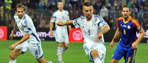 Schießen, statt Passen. Vedad Ibisevic soll für Hertha Tore machen.