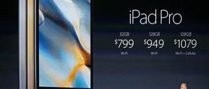 Phil Schiller, Vize-Marketingchef von Apple, spricht über neues iPad Pro bei Konferenz in San Francisco.