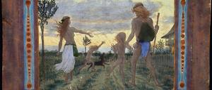 "Nach Hause" heißt das Aquarell des Malers Fidus von 1908.