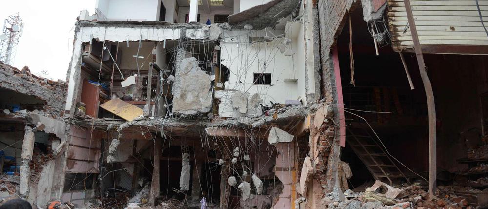 Das Haus wurde durch die Explosion fast komplett zerstört.